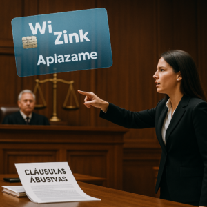 Escena legal de denuncia por intereses usureros WiZink Aplazame