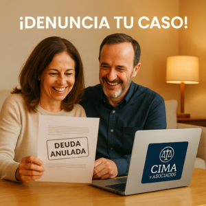 Abogado especialista en reclamar tarjetas revolving ayudando a un cliente en su despacho