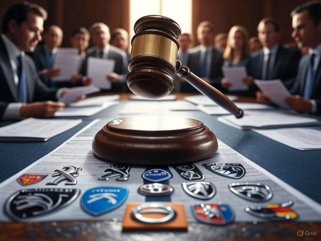 Abogados revisando reclamación por sobreprecio Peugeot