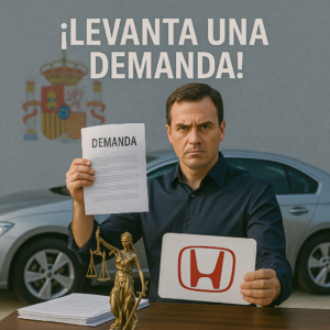 Persona reclamando indemnización tras sentencia contra Honda por cartel de los coches