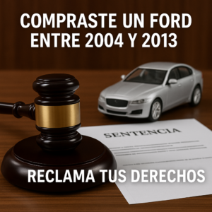 Juez dictando sentencia sobre cártel de coches con implicación de FORD y derecho a indemnización