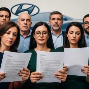 Clientes de Hyundai reclamando indemnización por el cartel de coches en España
