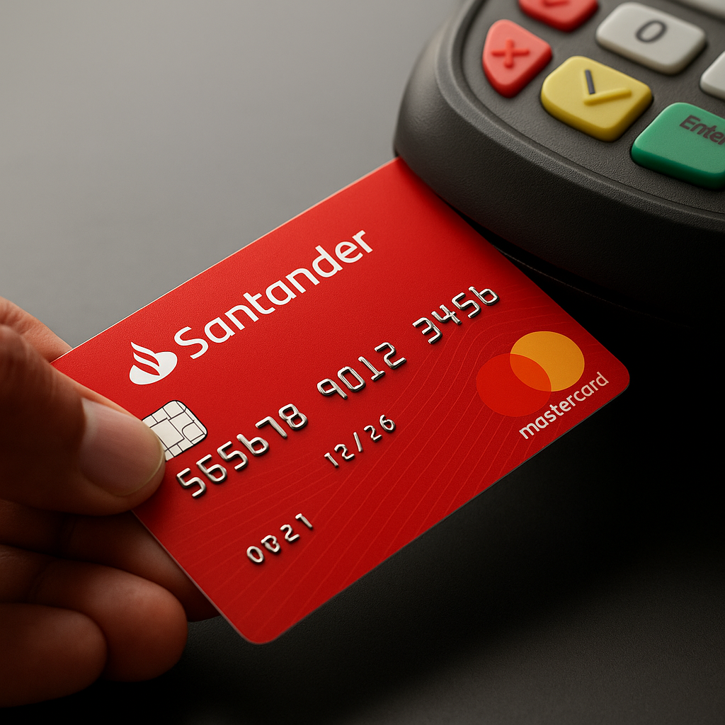 Uso de tarjeta revolving Santander con terminal de pago