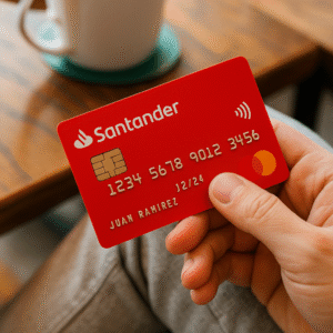 Uso de tarjeta revolving Santander con terminal de pago
