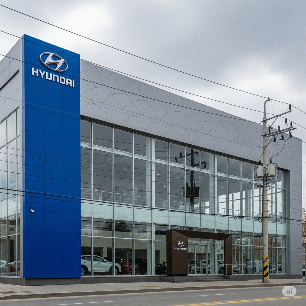 cartel de los coches hyundai