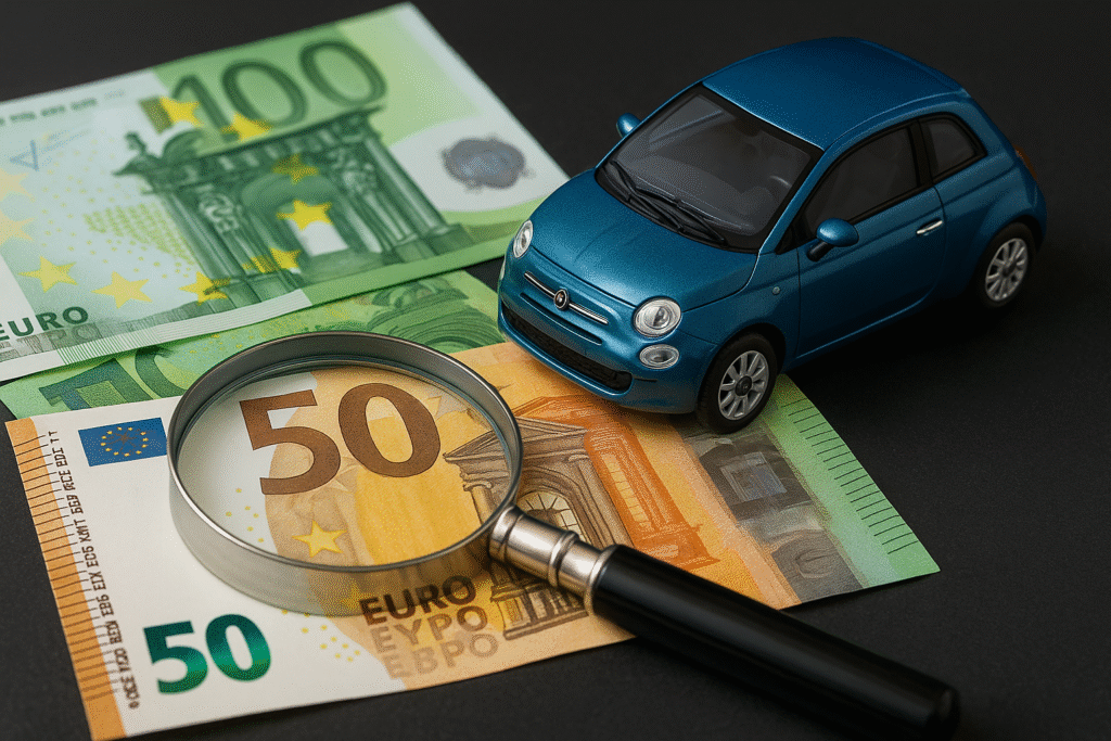 Cartel de coches fiat