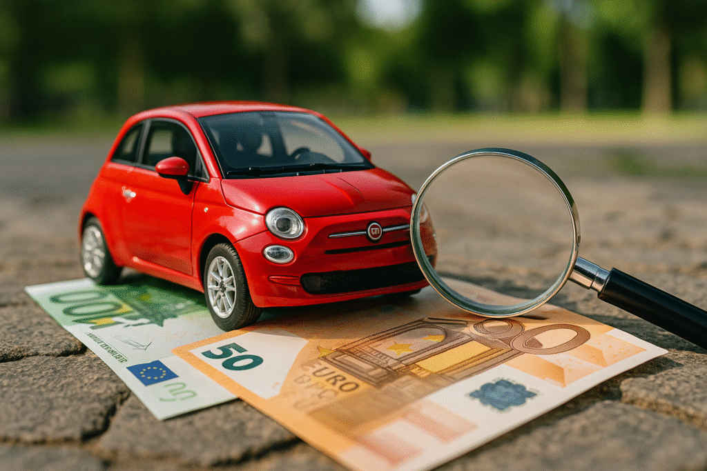 Cartel de los coches fiat