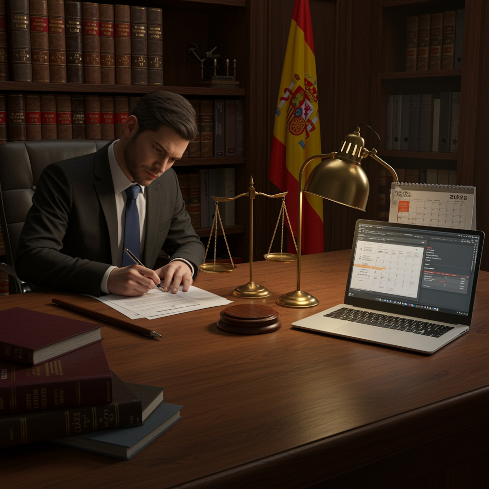 Requisitos de la Ley de Segunda Oportunidad 2025 Oficina jurídica con deudor firmando documentos de la Ley de Segunda Oportunidad en 2025