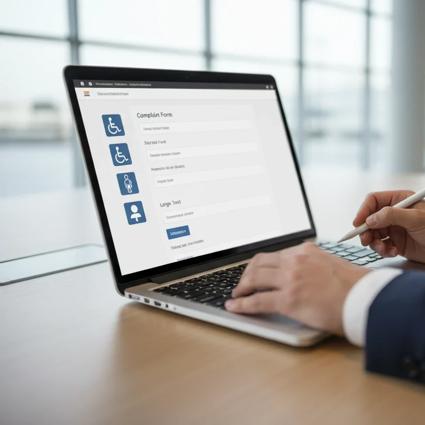 Vueling condenada por impedir volar: pasajera PMR con scooter y agente en la puerta de embarque